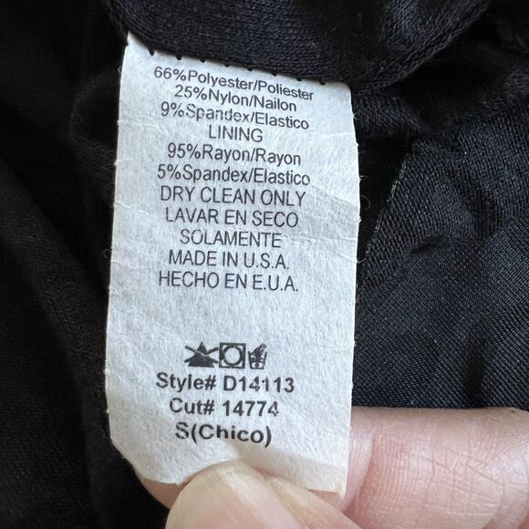 Final Touch Velvet Burnout Mini Dress Women Small Black Floral Whimsigoth Witchy - Picture 11 of 11